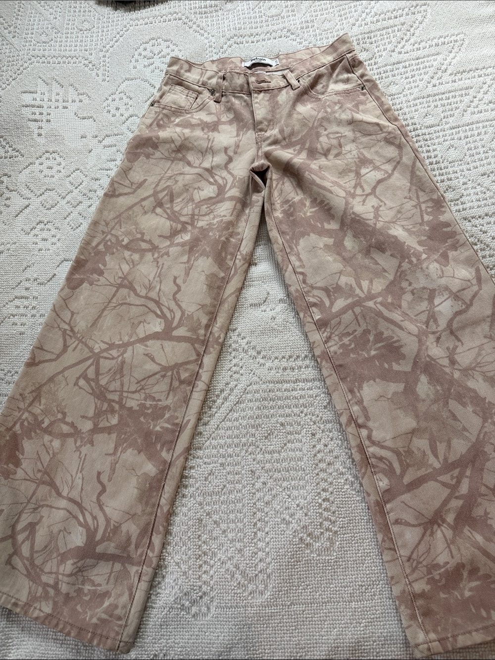 Refrain Camo Wide-Leg Women's Jeans